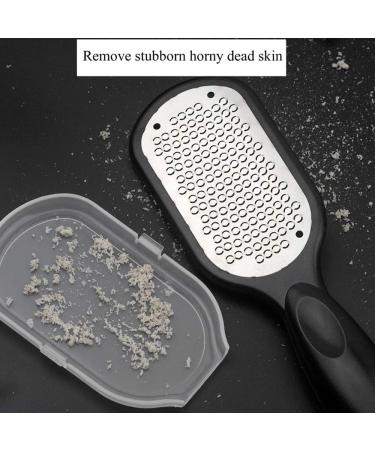 Stainless Steel Double-Sided Foot File - Hard Skin Removal Pedicure Tool (Black) | Premium Manicure Tools for Soft Feet - Buy Online on GoSupps.com