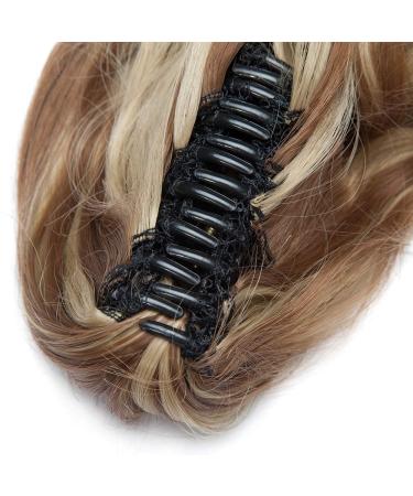 Tess Ponytail Hair Extensions | Clip-In Synthetic Wavy 12 (30cm) - 110g Light Brown/Medium Blonde for Braids - Buy Online on GoSupps.com