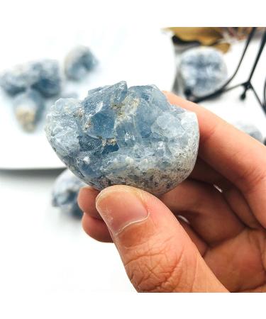 1pc Natural Blue Celestite Quartz Crystals Cluster Stones Home Room Decoration Druzy Geode Christmas Decor Component 1pc 3-5cm random - Buy Online on GoSupps.com