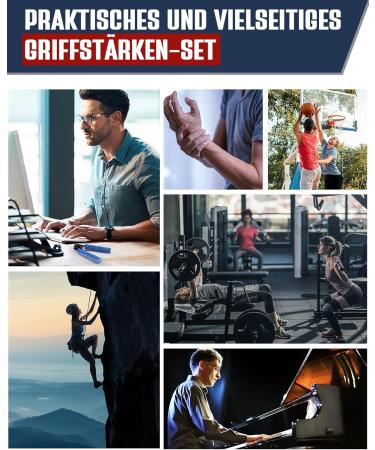 Buy Hozzen Hand Trainer Set 6-Pack Gripper for Muscle Building & Rehabilitation (50-200LB) - Durable Finger & Wrist Trainer in Multiple Colors - Buy Online on GoSupps.com