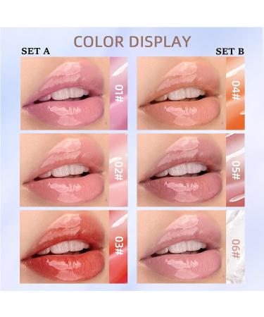 QiBest Lip Oil Hydrating Gloss Set - Cherry Blossom, Coral Pink, Cinnamon - Buy Online on GoSupps.com