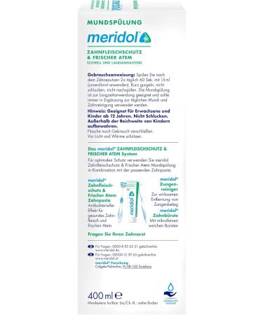 Meridol SAFER BREATH Mouthwash 400 ml | Freshens Breath & Supports Oral Health | International Shipping Available - Buy Online on GoSupps.com