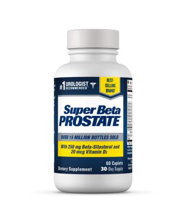 Super Beta Prostate  Over 15 Million Bottles Sold  Urologist Recommended Prostate Supplement for Men - Reduce Bathroom Trips Night, Promote Sleep & Bladder Emptying, Beta Sitosterol (60ct, 1 Bottle)