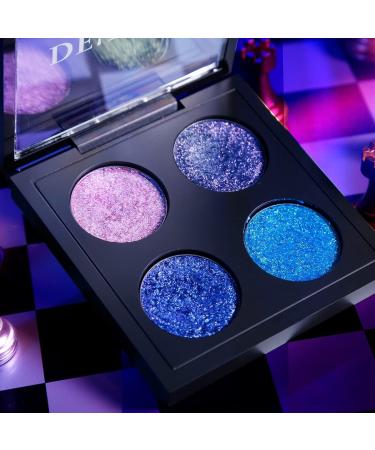 Multichrome Metallic Chameleon Eyeshadow Palette - High Pigment Holographic Glitter for Stunning Multi-Dimensional Looks - Vegan & Cruelty-Free - Buy Online on GoSupps.com