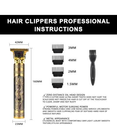 Auzeuner Professional Hair Clippers for Men Electric Haircut Kit Hair Trimmer Grooming Waterproof Rechargeable Close Cutting T Blade Trimmer USB Rechargeable Clippers for Hair Cutting with Guide Combs Cooper Dragon - Buy Online on GoSupps.com