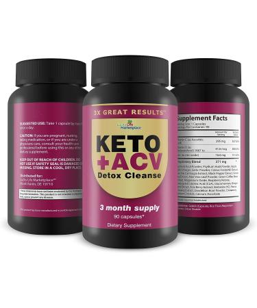3-Month Supply Keto + ACV Detox Cleanse for Body & Colon | Advanced Formula with Fiber | Supports Digestion & Immune Health - Buy Online on GoSupps.com