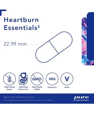 Pure Encapsulations - Heartburn Essentials - Dietary Supplement Helps Decrease Occurrences of Occasional Heartburn and Indigestion* - 180 Vegetable Capsules - Buy Online on GoSupps.com