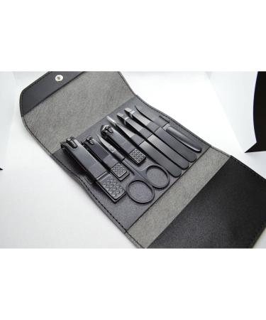 Nail Clippers Set Manicure Pedicure Personal Care Set Man Built in Nail File Portable Nail Clippers 8 Pieces Black Home Use - Buy Online on GoSupps.com