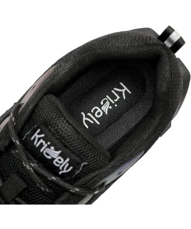 Kricely Trailla Shoes for Men - Breathable Slipproof Hiking & Running Boots | Outdoor Fitness | Size 45 EU - Black - Buy Online on GoSupps.com