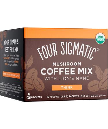 Four Sigma Foods RAWE-FSMCLM-FR Four Sigmatic Mushroom Coffee Mix & Chaga 10 Servings X 2.5g Lion's Mane & Chaga 10 Count & Coffee Latte Mix with Lion's Mane Eng 10 X 6 g sachets 60 gram - Buy Online on GoSupps.com