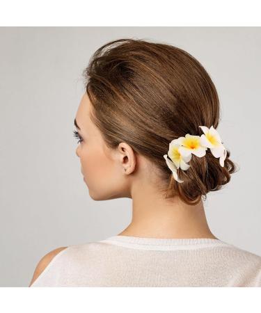 Beaupretty Hawaiian Flower Hair Tie Plumeria Hair Scrunchy Women Hair Tie Summer Flower Hair Tie Elastic Hair Bands for Women Girls - Buy Online on GoSupps.com