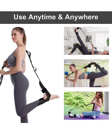 Sindax Yoga Strap Leg & Calf Stretcher - Adjustable Loops for Physical Therapy & Plantar Fasciitis Relief - Ideal for Pilates, Dance, and Gymnastics - Buy Online on GoSupps.com