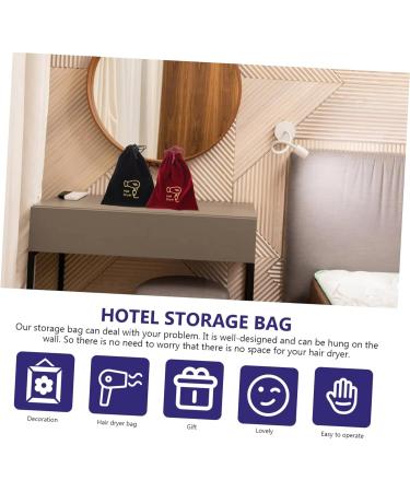 Healeved 2 Pcs Storage Bag Travel Hair Tools Hair Dryer Drawstring Pouch Hair Dryer Travel Case Fabric 36.5X26.5X1CM Assorted Color - Buy Online on GoSupps.com