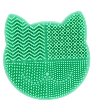 2-in-1 Makeup Brush Storage Box & Scrubber - Versatile Brush Holder & Mat in Green | International Shipping Available - Buy Online on GoSupps.com
