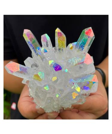 Natural Crystal Rough 70-90mm Natural Beauty Angel Aura Quartz Crystal Cluster for Decoration