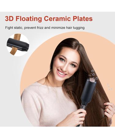 Adjustable Temperature Wide Plate Hair Straightener | 2.2 in Fluffy Electric Iron - International Shipping Available - Buy Online on GoSupps.com