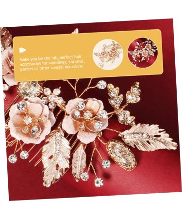 FRCOLOR Flower Leaf Comb Flower Bridal Hair Comb Bridal Hair Accessories Rhinestone Bridal Hair Comb Crystal Bridal Hair Comb Bride Alloy Rhinestone Headgear Wedding - Buy Online on GoSupps.com