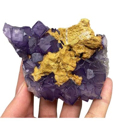 Natural Crystal Rough Natural Purple Stepped Fluorite Cluster Mineral specimens Gem Level Stones and Crystals (Size : 5) - Buy Online on GoSupps.com