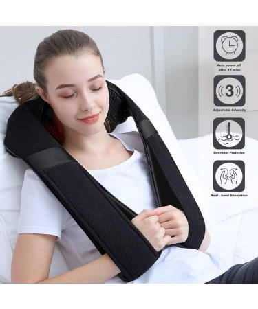 MIRAKEL Shiatsu Neck and Back Massager with Heat - Electric Massager for Muscle Pain Relief - Shoulder Massager - Graduation Gift - Black - Buy Online on GoSupps.com