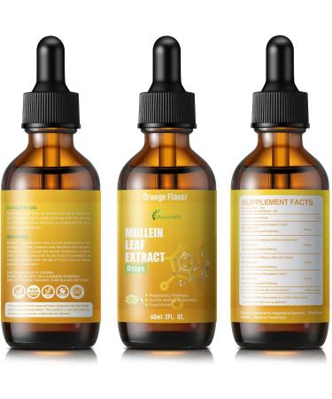 Mullein Drops for Lungs Liquid - Support Respiratory Herbal Supplement Mullein Leaf Extract for Lungs Cleanse with Cordyceps Marshmallow Root & Licorice Root Extract 2 fl oz 1 Pack - Buy Online on GoSupps.com