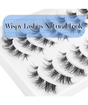 Veleasha Fluffy Wispy Faux Mink Eyelashes - 10 Pairs Criss-Cross False Lashes for Fox Eye Look | International Shipping Available - Buy Online on GoSupps.com