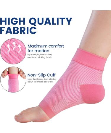 AVIDDA Plantar Fasciitis Support Socks - Compression Foot Sleeves for Pain Relief - Light Pink - Size S - 1 Pair - Buy Online on GoSupps.com