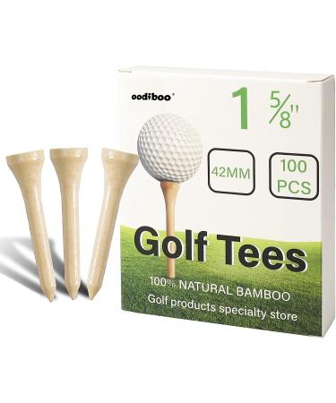 Oodiboo Bamboo Golf Tees - 100PCS, Strictly Selected, Few Defects - 2-3/4 inch & 1-5/8 inch (70/42mm) - Buy Online on GoSupps.com