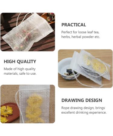 Zerodeko 300 Pcs Tea Bag Drawstring Tea Pouch Coffe Filter Empty Bag for Leaf Tea Marinated Bag Draw The Line 5X7CMx3pcs Whitex3pcs - Buy Online on GoSupps.com