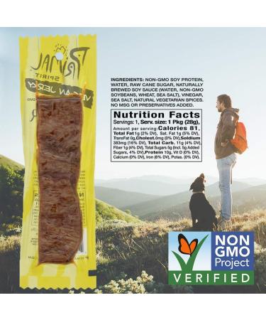 Primal Spirit Vegan Jerky - Classic Texas BBQ, 24 Pack, Non-GMO, Plant-Based Protein, 10g, No Preservatives - Buy Online on GoSupps.com