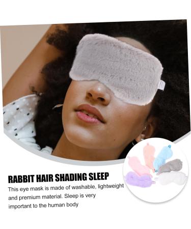 Hemoton 6pcs Rabbit Fur Blackout Sleeping Faux Rabbit Fur Eye Masks - Travel & Bedtime Essential - Buy Online on GoSupps.com