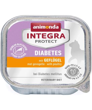 Animonda Integra Protect Diabetes Cat Food - Wet Diet with Poultry 6x100g | Ideal for Diabetes Mellitus - Shop Internationally - Buy Online on GoSupps.com
