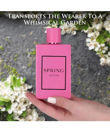 NovoGlow Spring Bloom for Women - Fresh & Slightly Grassy Jasmine Notes - Light Simple & has Natural Sweetness - Ideal for Who Wants to Smell Like Flowers - Elegant 3.4fl Oz Bottle with Grey Suede - Buy Online on GoSupps.com