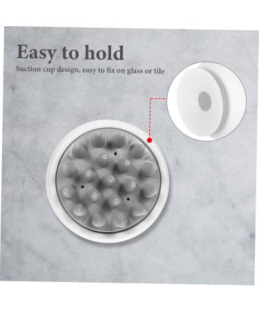 Healvian 4-Piece Shampoo Brush Set - Anti-Hair Loss Shower Comb with Suction Cups | Massage & Clean Hair Washer (8.00x8.80cm) - White - Buy Online on GoSupps.com