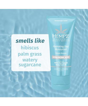 Hempz Ocean Breeze Hydrating Daily Moisturizer - Hydrating Day Cream Rich with Minerals Vitamin C & Hempseed Oil to Hydrate & Repair Extremely Dry or Sensitive Skin for Face & Body 3 Oz Ocean Breeze 1 Fl Oz (Pack of 1) - Buy Online on GoSupps.com