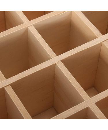 Essential Oil Storage Container - Wooden Box for 5ml/15ml Bottles | 32 Compartments for Aromatic Oils & Nail Polish - Buy Online on GoSupps.com