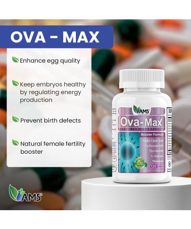 OVA-Max Prenatal Vitamins for Women (120 Capsules) | Boost Fertility & Ovulation, Pregnancy Aid | CoQ10, Folic Acid, Myo-Inositol | 120 Count - Buy Online on GoSupps.com