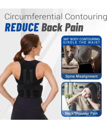Adjustable Posture Corrector for Women and Men - Back Brace Support for Neck, Shoulders, Back, Chest, Spine - Breathable Fabric - Size XL - Buy Online on GoSupps.com