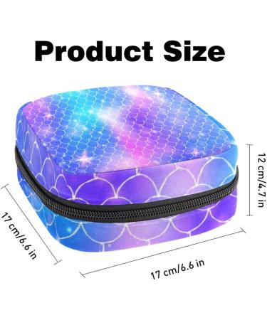 Buy Mermaid-Patterned Menstruation Pad Bag with Zipper - Stylish Tampon & Napkin Storage for Women & Girls - Buy Online on GoSupps.com