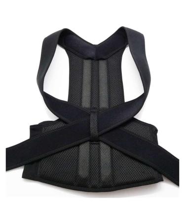 XS-5XL Plus Size Posture Corrector Men Women Back Posture Brace Lumbar Decompression Shoulders Clavicle Support Adjustable Posture Trainer Stop Slouching And Hunching ( Color : Black Size : Large ) Large Black