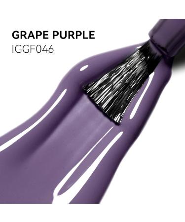 MEGIOR Purple Gel Nail Polish 15ml Gray Purple Gel Polish High Gloss Soak Off UV LED Nail Gel Polish for Nail Art Manicure Salon DIY Home Gift for Girls Grape Purple - Buy Online on GoSupps.com
