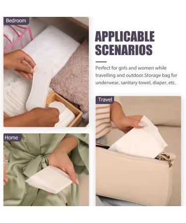 Menstrual Pad Storage Bag 4 Pcs - Zippered Portable Pouch for Tampons & Napkins - Coin Purse Wallet for Women & Girls (Cactus Flamingo Flower Stripe) - Buy Online on GoSupps.com