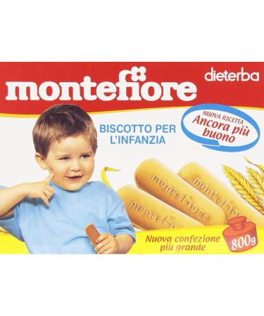 Montefiore Il Biscotto per Infanzia Pack of 6 Children's Biscuits 6 x 800 g + Italian Gourmet Polpa 400 g - Buy Online on GoSupps.com