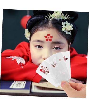CANIGHT 1 Set Hanfu Forehead Patch Face Painting Templates Face Paint Stencil Birth Stencil White Pvc - Buy Online on GoSupps.com