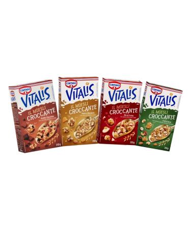 CAIYA Cameo Vitalis Mix Crunchy Muesli Oat Flakes Honey Dried Fruit Double Chocolate Fruit Mix 310g 4 Packs
