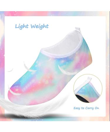 Kids Quick Dry Aqua Socks for Beach & Pool | Non-Slip Toddler Water Shoes 7-8 Gradient Dream - Buy Online on GoSupps.com