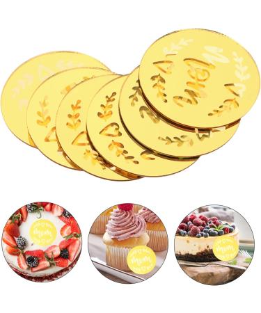 Amosfun 20pcs Cake Decorations Mothers Day Acrylic Mirror Dessert Topper Mother Circle Engraved Disc Mom Cupcake Toppers Acrylic Mirror Disc Mama Bride Baby Food Mirror Plate Golden 5x5cm - Buy Online on GoSupps.com