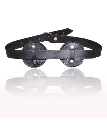 AMA Sleep mask Eye Blindfold for Sleeping 100% Cowhide Leather Black 1.0 Count