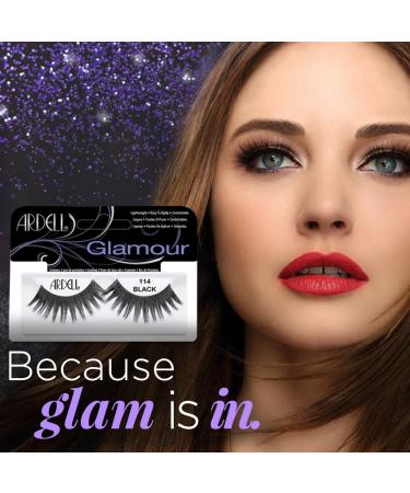 Ardell Glamour Strip Lashes 114 Black 4 Pack - False Eyelashes for Stunning Eyes - Buy Online on GoSupps.com