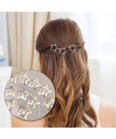 Star Snap Hair Clips 50 Pcs Silver Star Hair Clips Barrettes Small Metal Stars Snap Hairclips Barrette Accessories for Girls Women - Buy Online on GoSupps.com