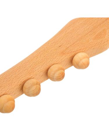 LUQEEG Wooden Massage Tab 8 Pearl Wood-Scraping Stick & Roller for Body Shaping & Muscle Pain Relief - Buy Online on GoSupps.com